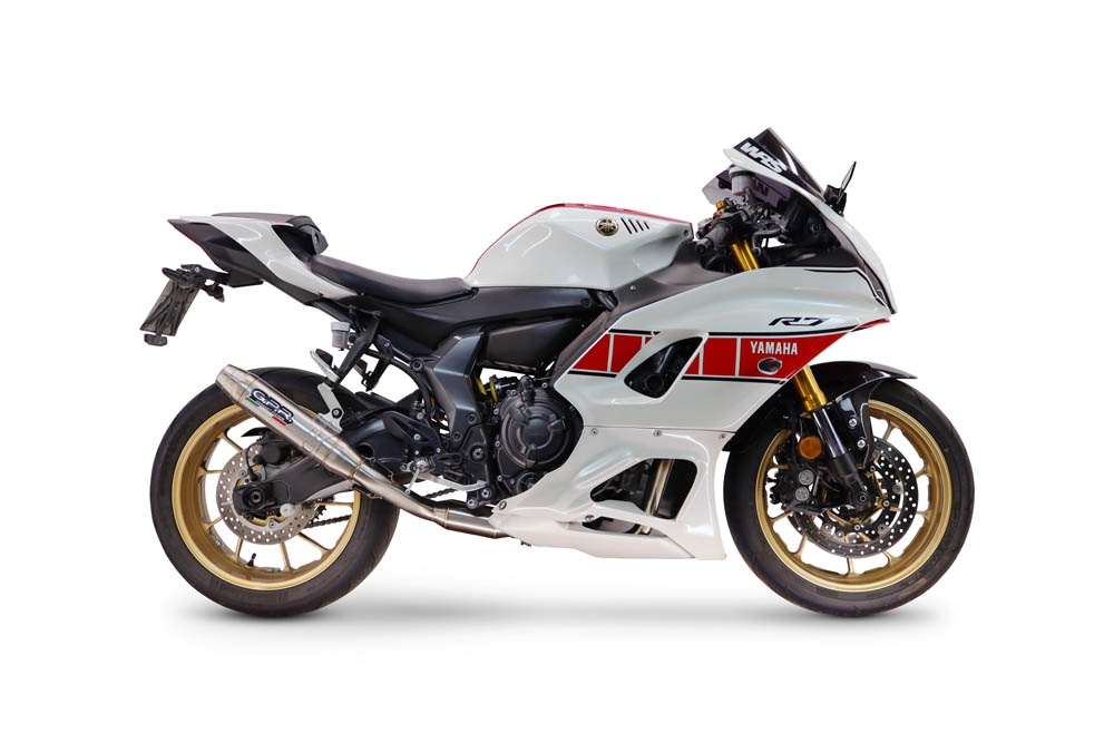 GPR exhaust compatible with Yamaha YZF R7 2021-2024, Deeptone Inox, Full system exhaust, including removable db killer 
