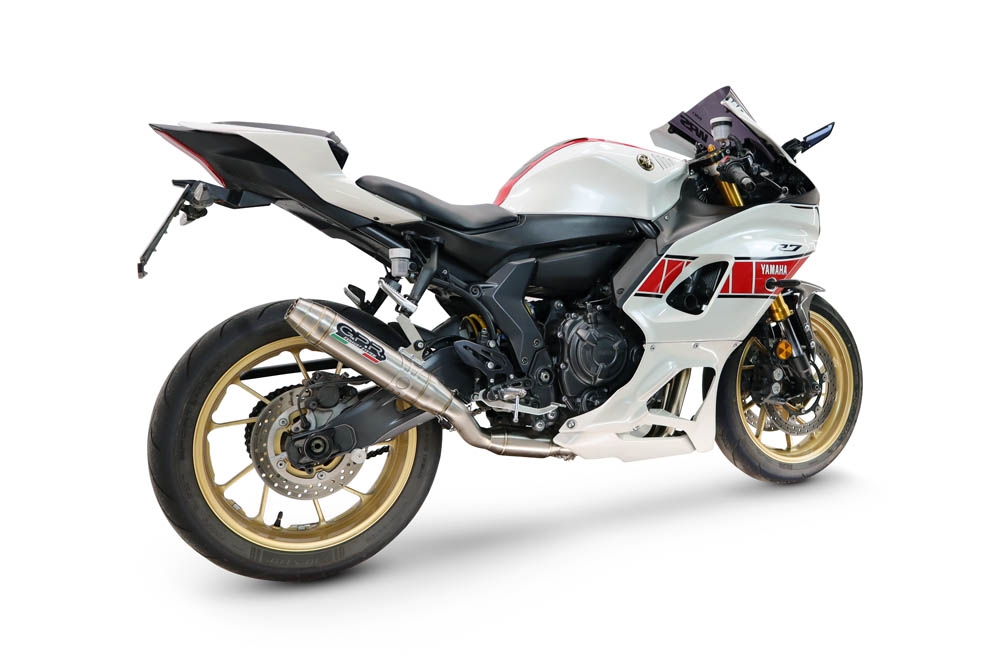 GPR exhaust compatible with Yamaha YZF R7 2021-2024, Deeptone Inox, Full system exhaust, including removable db killer 