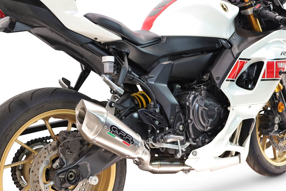 GPR exhaust compatible with Yamaha YZF R7 2021-2024, GP-Revo Titanium, Full system exhaust, including removable db killer 