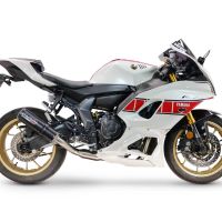 GPR exhaust compatible with Yamaha YZF R7 2021-2024, M3 Black Titanium, Full system exhaust, including removable db killer 
