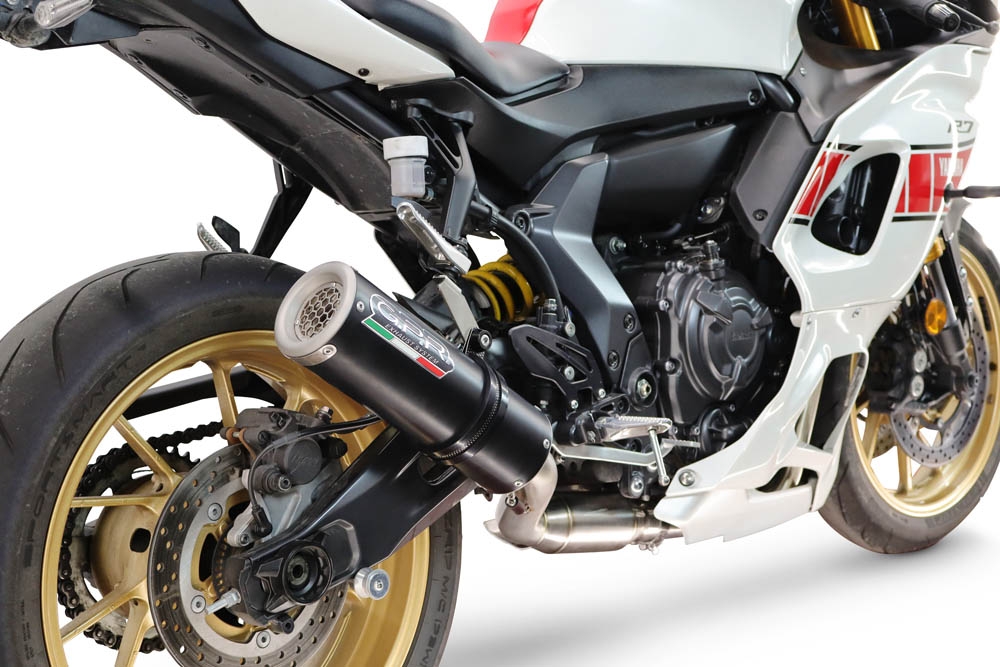GPR exhaust compatible with Yamaha YZF R7 2021-2024, M3 Black Titanium, Full system exhaust, including removable db killer 