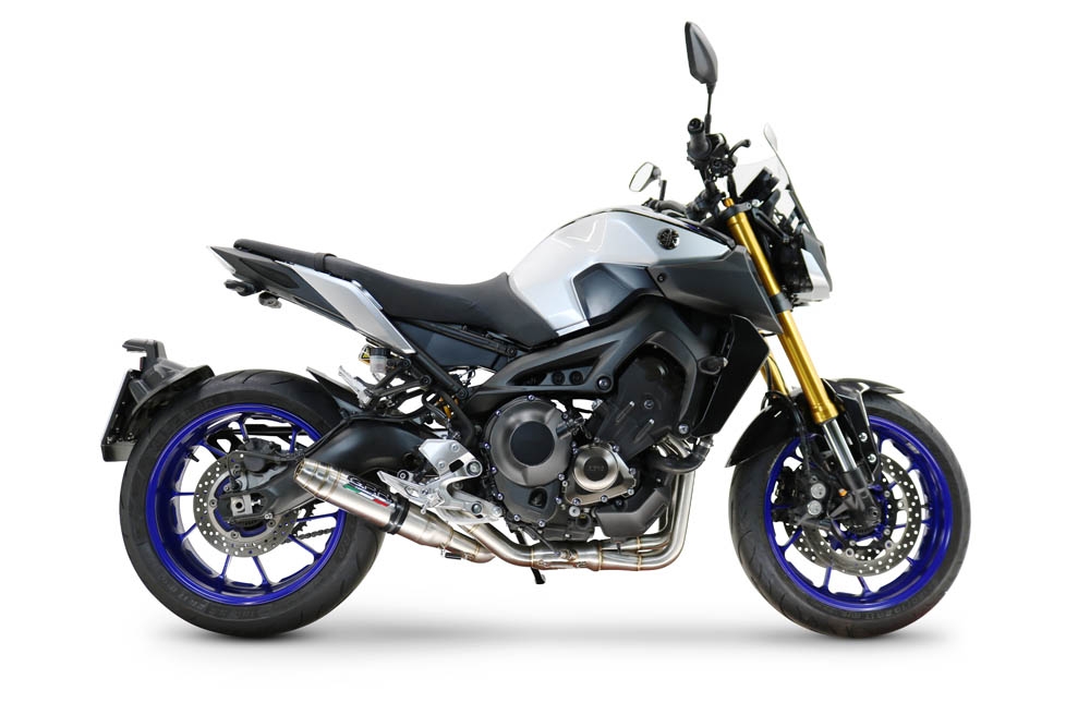 GPR exhaust compatible with  Yamaha FZ-09 2014-2020, Deeptone Inox, Full system exhaust, including removable db killer 