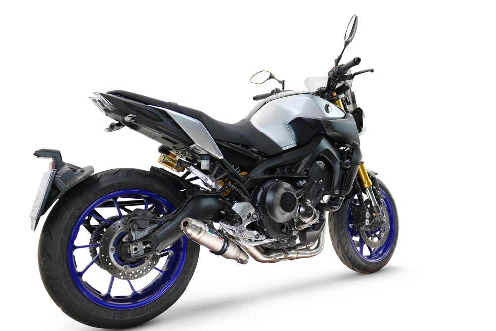 GPR exhaust compatible with  Yamaha FZ-09 2014-2020, Deeptone Inox, Full system exhaust, including removable db killer 