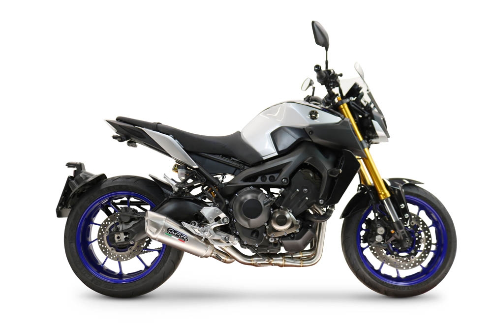 GPR exhaust compatible with  Yamaha FZ-09 2014-2020, GP-Revo Titanium, Full system including silencer approved for noise,db killer and catalyst, EPA-compliant compliant for inspection 