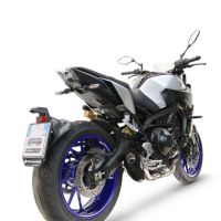 GPR exhaust compatible with  Yamaha FZ-09 2014-2016, GP-Revo Black Titanium, Full system including silencer approved for noise,db killer and catalyst, EPA-compliant compliant for inspection 