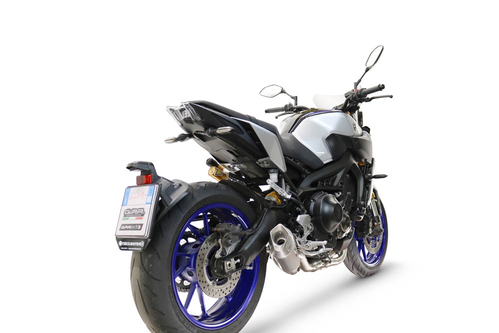 GPR exhaust compatible with  Yamaha FZ-09 2014-2020, GP-Revo Titanium, Full system including silencer approved for noise,db killer and catalyst, EPA-compliant compliant for inspection 