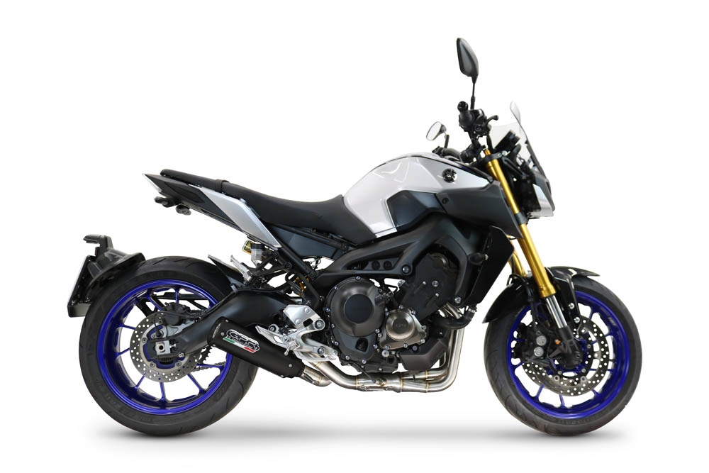GPR exhaust compatible with Yamaha FJ-09 Tracer 2015-2020, M3 Black Titanium, Full system exhaust, including removable db killer 