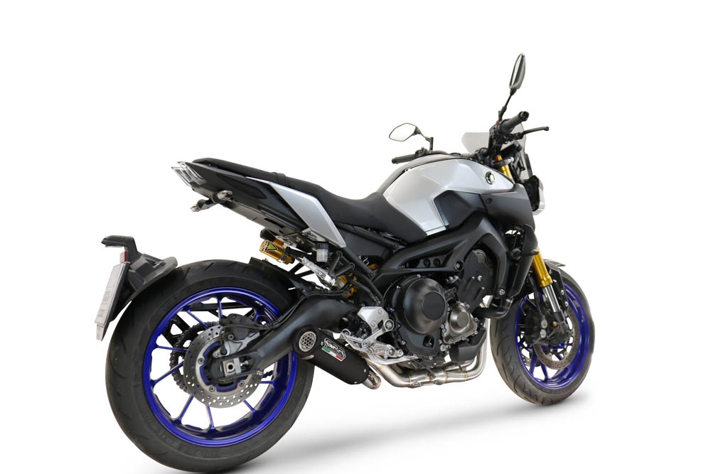 GPR exhaust compatible with Yamaha FJ-09 Tracer 2015-2020, M3 Black Titanium, Full system exhaust, including removable db killer 