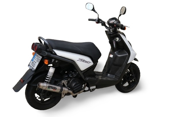 Exhaust compatible with Yamaha BW'S 125 2010-2013, Deeptone Inox, Full system exhaust, including removable db killer 