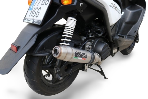 Exhaust compatible with Yamaha BW'S 125 2010-2013, Deeptone Inox, Full system exhaust, including removable db killer 