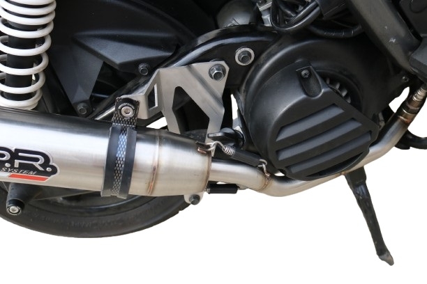 Exhaust compatible with Yamaha BW'S 125 2010-2013, Deeptone Inox, Full system exhaust, including removable db killer 