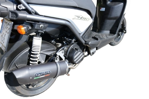 Exhaust compatible with Yamaha BW'S 125 2010-2013, Furore Nero, Full system exhaust, including removable db killer 