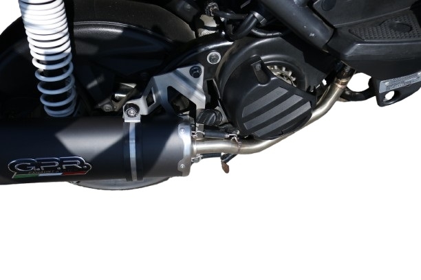 Exhaust compatible with Yamaha BW'S 125 2010-2013, Furore Nero, Full system exhaust, including removable db killer 