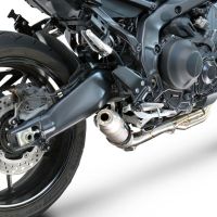 GPR exhaust compatible with  Yamaha FJ-09 2021-2024, Deeptone Inox, Full system exhaust, including removable db killer 
