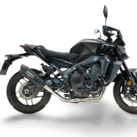 GPR exhaust compatible with  Yamaha FJ-09 2021-2024, GP-Revo Black Titanium, Full system exhaust including removable db killer and catalyst, EPA-compliant 