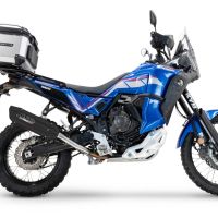 Exhaust compatible with Yamaha Tenere 700 2021-2024, Furore-X Titanio Nero, Slip-on exhaust including removable db killer and link pipe, EPA-compliant 