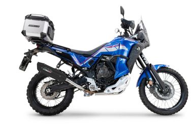 Exhaust compatible with Yamaha Tenere 700 2021-2024, Furore-X Titanio Nero, Slip-on exhaust including removable db killer and link pipe, EPA-compliant 