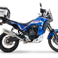 Exhaust compatible with Yamaha Tenere 700 2021-2024, Furore-X Acciaio Inox, Slip-on exhaust including removable db killer and link pipe, EPA-compliant 