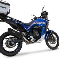 Exhaust compatible with Yamaha Tenere 700 2021-2024, Furore-X Titanio Nero, Slip-on exhaust including removable db killer and link pipe, EPA-compliant 
