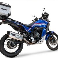 Exhaust compatible with Yamaha Tenere 700 2021-2024, Hyper Sonic Titanium, Slip-on exhaust including removable db killer and link pipe, EPA-compliant 
