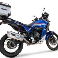 Exhaust compatible with Yamaha Tenere 700 2021-2024, Hyper Sonic Inox, Slip-on exhaust including removable db killer and link pipe, EPA-compliant 