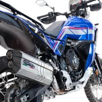Exhaust compatible with Yamaha Tenere 700 2021-2024, Hyper Sonic Titanium, Slip-on exhaust including removable db killer and link pipe, EPA-compliant 