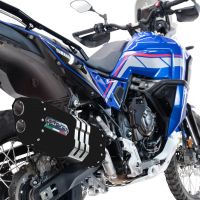 Exhaust compatible with Yamaha Tenere 700 2021-2024, Hyper Sonic Black Titanium, Slip-on exhaust including removable db killer and link pipe, EPA-compliant 