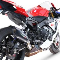 GPR exhaust compatible with  Yamaha R1 2015-2016, GP-Revo Black Titanium, Slip-on exhaust including removable db killer and link pipe, EPA-compliant 