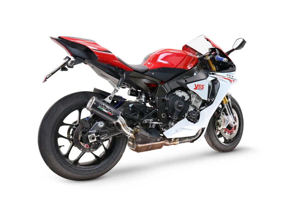 GPR exhaust compatible with  Yamaha R1 2020-2025, M3 Black Titanium, Slip-on exhaust including removable db killer and link pipe, EPA-compliant 
