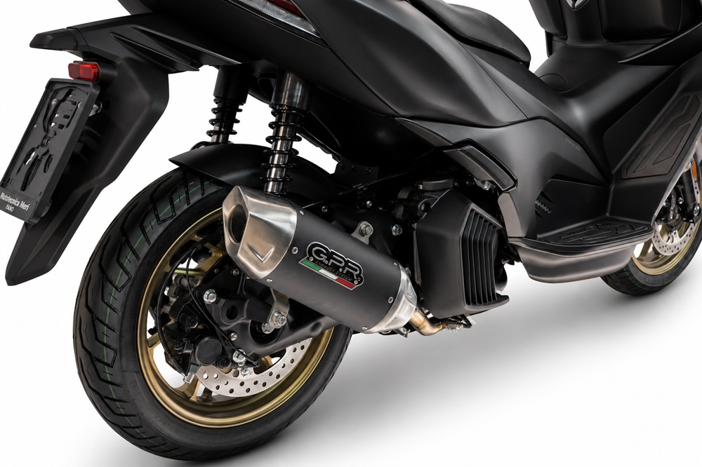 GPR exhaust compatible with Zontes D 125 2025-2026, Furore-X Scooter, Racing full system including manifold and removable db killer 