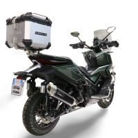 Top case GPR TECH compatible with  Zontes 368 G 2025/2026 GPR TECH Top case in aluminum, silver color, including roof rack and specific plate Capacity 35 LT.