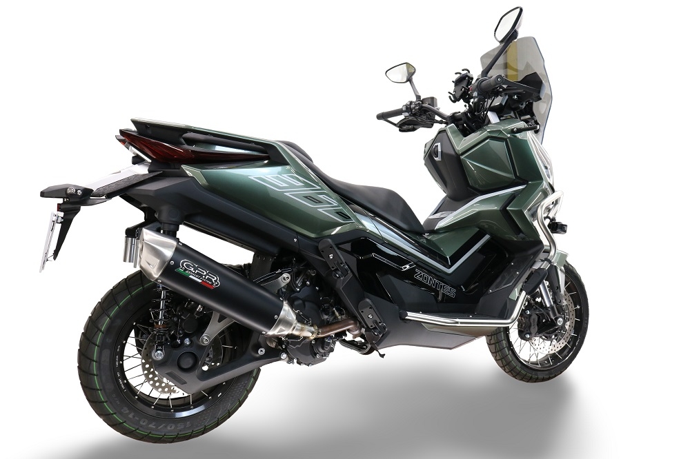 Exhaust compatible with Zontes 365G 2024-2026, Furore-X Scooter, Slip-on exhaust including link pipe and removable db killer 
