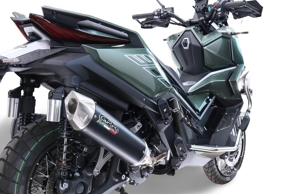 Exhaust compatible with Zontes 365G 2024-2026, Furore-X Scooter, Slip-on exhaust including link pipe and removable db killer 