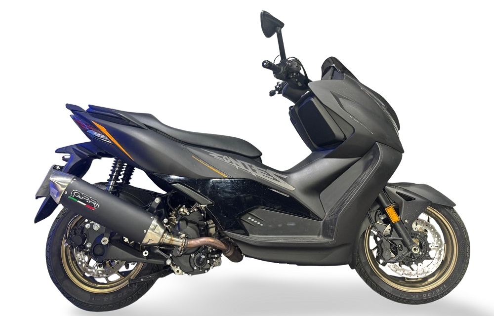 GPR exhaust compatible with  Zontes 365K 2024-2026, Furore-X Scooter, Slip-on exhaust including link pipe and removable db killer 