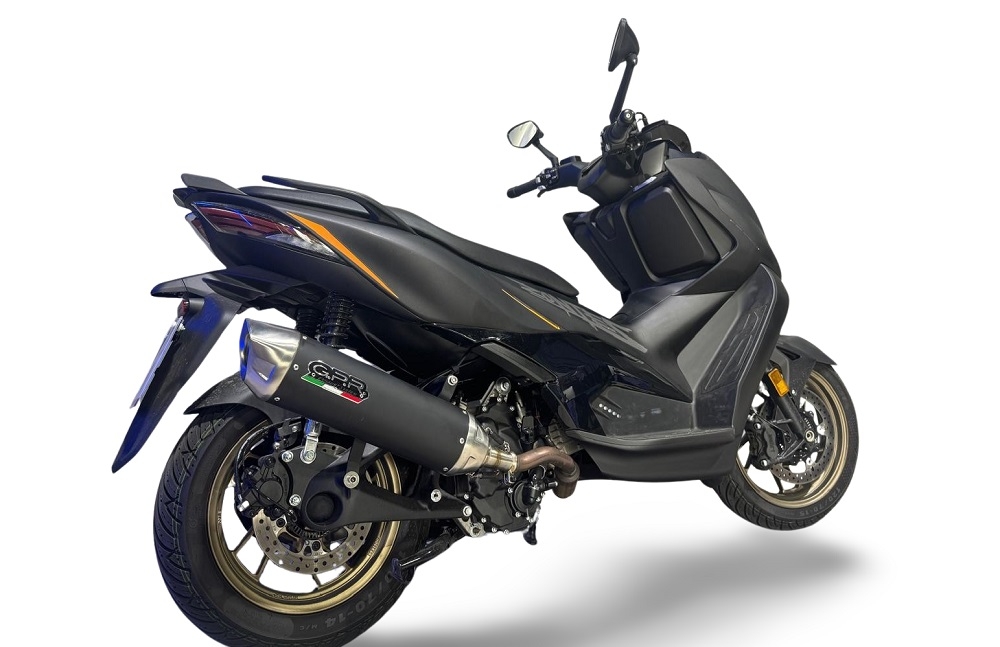 GPR exhaust compatible with  Zontes 365K 2024-2026, Furore-X Scooter, Slip-on exhaust including link pipe and removable db killer 