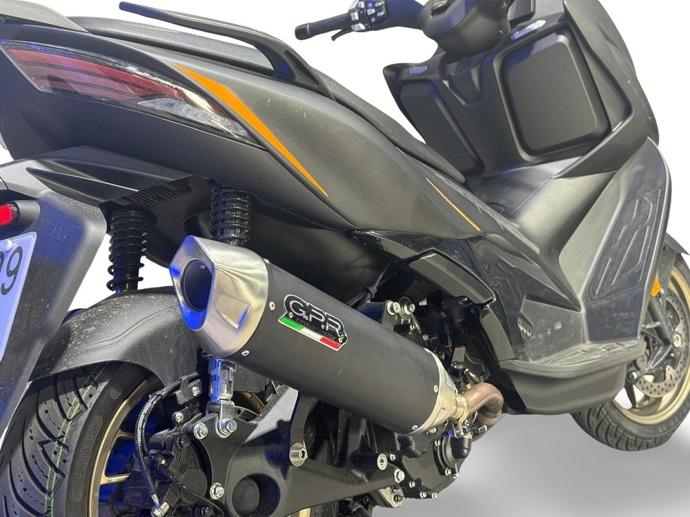 GPR exhaust compatible with  Zontes 365K 2024-2026, Furore-X Scooter, Slip-on exhaust including link pipe and removable db killer 