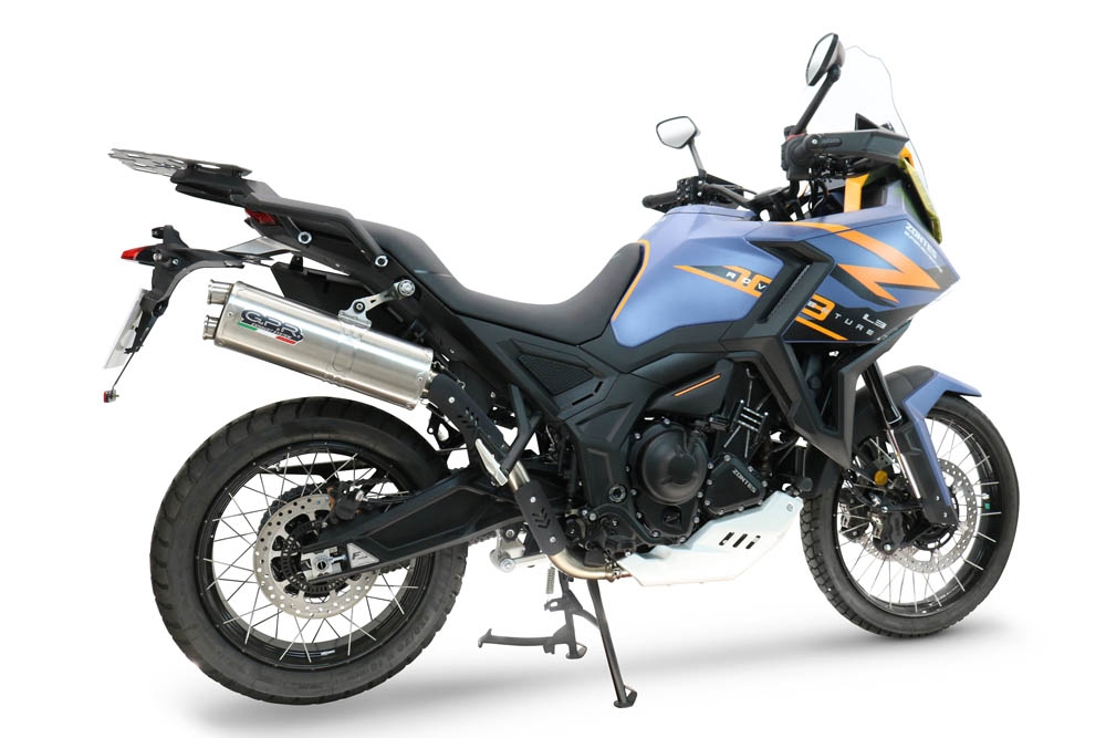 GPR exhaust compatible with  Zontes 703 F 2025-2026, Dual Inox, Slip-on exhaust including removable db killer, link pipe and catalyst 