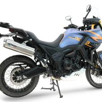 GPR exhaust compatible with  Zontes 703 F 2025-2026, Dual Inox, Slip-on exhaust including removable db killer, link pipe and catalyst 