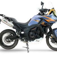 GPR exhaust compatible with  Zontes 703 F 2025-2026, Furore-X Acciaio Inox, Slip-on exhaust including removable db killer and link pipe, not EPA-compliant 