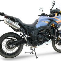 GPR exhaust compatible with  Zontes 703 F 2025-2026, Furore-X Acciaio Inox, Slip-on exhaust including removable db killer and link pipe, not EPA-compliant 