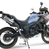 GPR exhaust compatible with  Zontes 703 F 2025-2026, Furore-X Titanio, Slip-on exhaust including removable db killer and link pipe, not EPA-compliant 