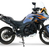 GPR exhaust compatible with  Zontes 703 F 2025-2026, Furore-X Titanio Nero, Slip-on exhaust including removable db killer and link pipe, not EPA-compliant 