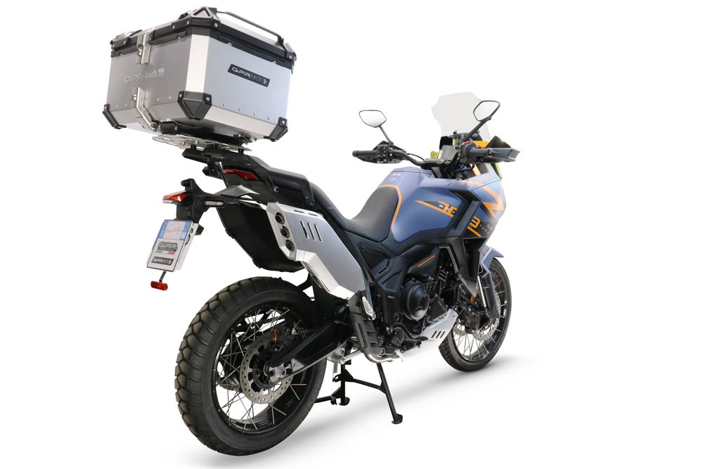 GPR TECH compatible with  Zontes 703 F 2025/2026 GPR TECH Top case in aluminum, silver color with specific plate included Capacity 45 LT.