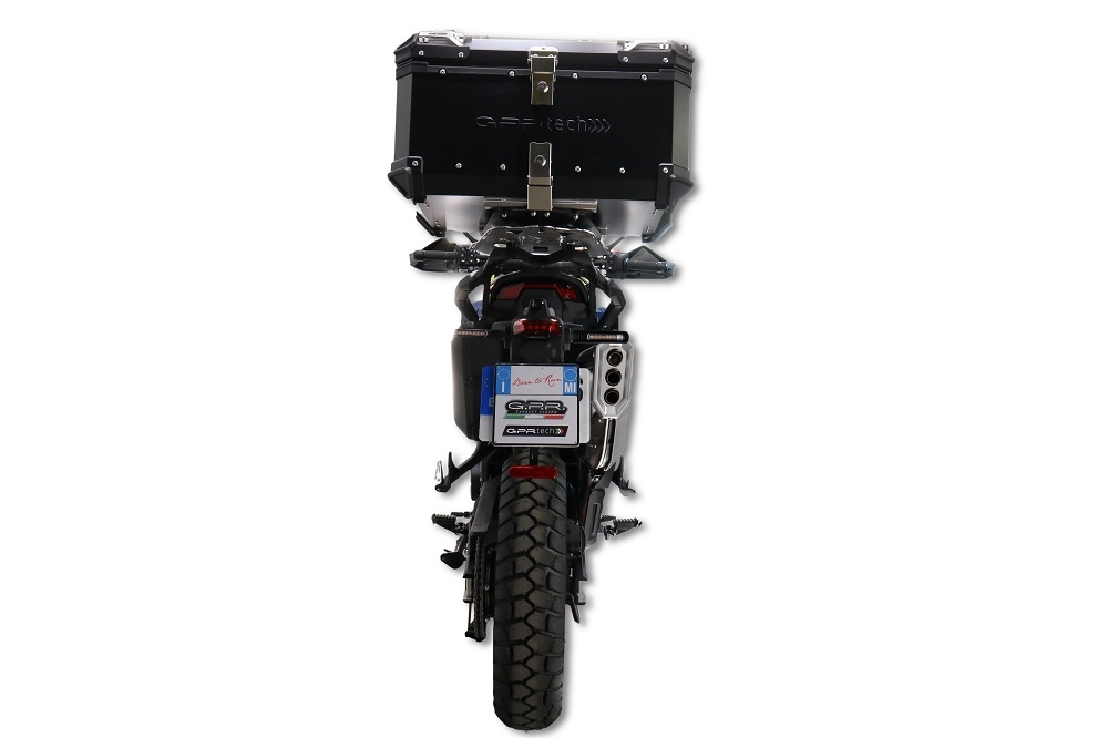 GPR TECH compatible with  Zontes 703 F 2025/2026 GPR TECH Top case in aluminum, black color with specific plate included Capacity 45 LT.