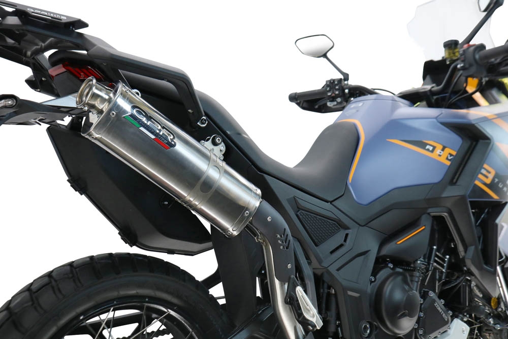 GPR exhaust compatible with  Zontes 703 F 2025-2026, Trioval, Slip-on exhaust including removable db killer and link pipe, EPA-compliant 